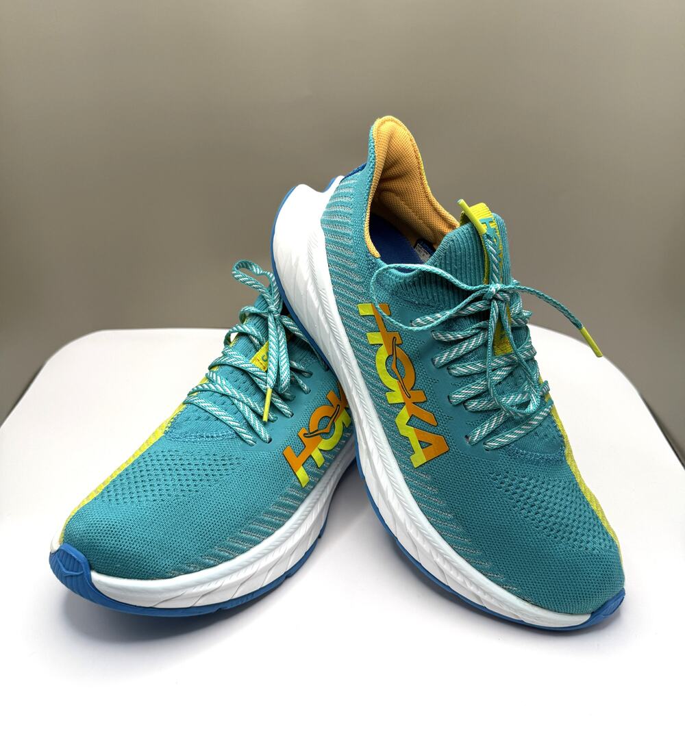 HOKA One One Carbon X 3 Shoes Men’s Sz 9.5B Teal Green Yellow Running Racing